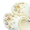 24PCS Summer Fashion Shoe Charms Set Accessories for Clogs Shoe Buckle Pearl Diamond Flower DIY Shoes Decorations