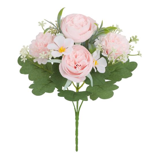 Simulated Ball Blossom Artificial Flowers Fake Chrysanthemum Rose Bouquet Florals Arrangements Realistic Faux Chrysanthemum Flowers for Home