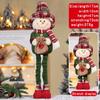 New Christmas Snowman Telescopic Doll Window Scene Christmas Decoration Merry Christma Gift Knitted Elk Doll Happy New Year