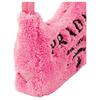 Prada Re-Edition 2000 Embroidered Logo And Enamel Triangle Logo Soft Terry Fabric Hobo Bag Women bags Pink 1NE515_2DXO_F046J
