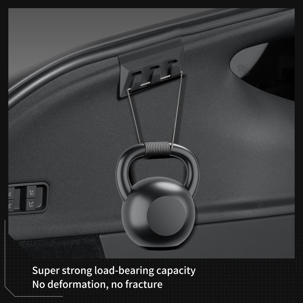 LUCKEASY for Tesla Model Y Juniper Launch/YL 2025 2026 Rear Trunk Hook Hidden Organizer Umbrella Bag Hanger Storage