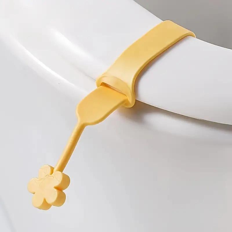 Silicone Flower Toilet Lid Lifter - Cute, Easy-Grip Hygienic Toilet Seat Handle - Durable Sanitary Bathroom Aid for Adults and C