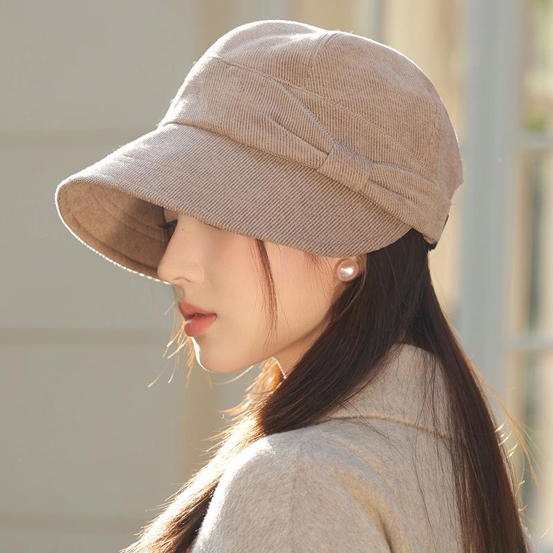 Women's Fashionable and Versatile Basin Hat Korean Version of Warm Baseball Cap Big Brim Showing Face Small Esports Hat