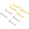 20pcs Stainless Steel Bar Earring Studs Hooks with Loop Connector DIY Earrings Jewelry Making Accessories Findings