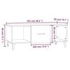 VidaXL Table basse Gris béton 102x50x40 cm Bois d'ingénierie 812703
