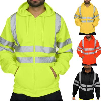 Dünne Arbeitskleidung für Herren aus Fleece mit Kapuze für den Außenbereich