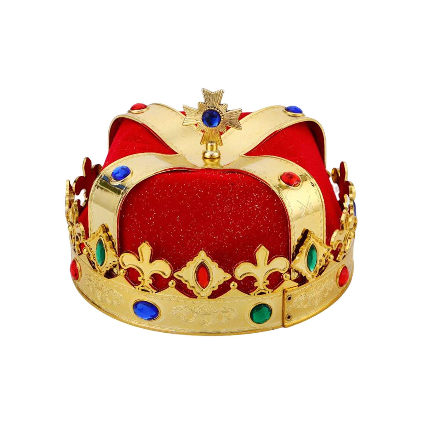 

Creative Royal King Crown Hat Masquerade Cosplay Dress up for Prom Children красный