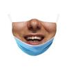 Creative Funny Face Mask With Adjustable Ear Loops Unisex Summer Winter Allseason