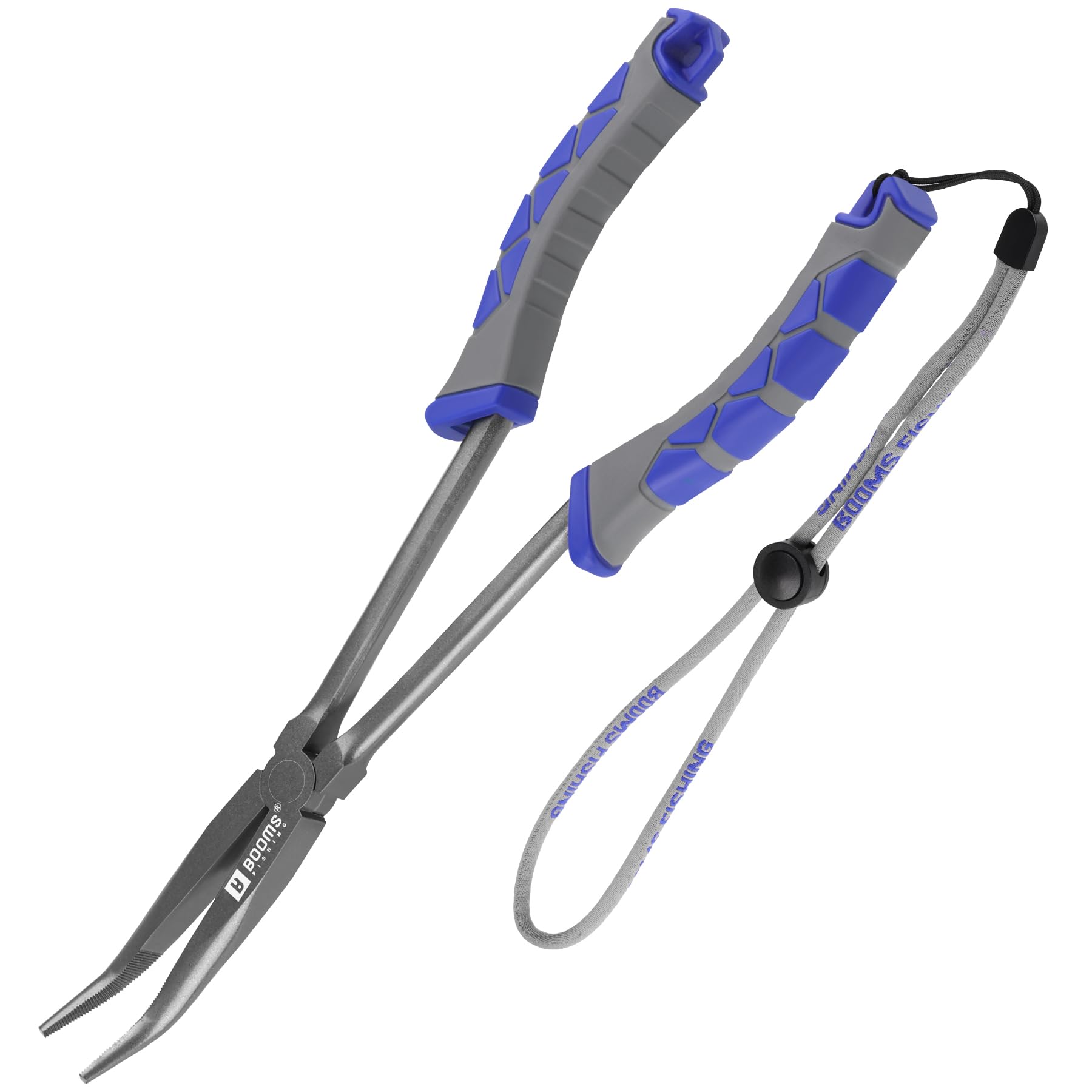 

Booms Fishing XW11 Long Nose for Saltwater Hook Curved 28cm Total Includes Drop Prevention Strap Pliers, Ultra-Fine, Fishing, Remover, Tip, Length, чёрный