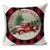 Cartoon Christmas Pillowcase Linen Decoration Christmas Gift Cushion Cover Suitable For Car Sofa Pillowcase 45Cm*45Cm