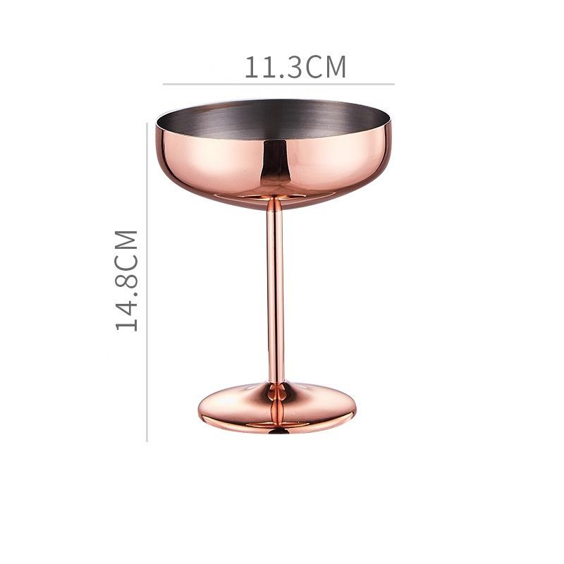 Cocktailglas i rostfritt stål Mattpolerad Vodkakopp Juice Sprit Champagnekalk Bägare Fest Margarita Dryckesartiklar Kopp