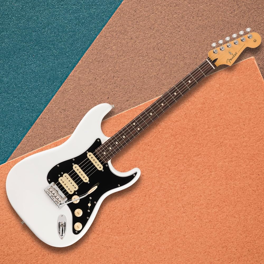 Fender Player II Stratocaster HSS Electric Guitar Rosewood Fingerboard Polar White with Soft Case