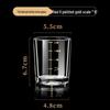 ZISIZ Gold-Painted 100ml Tempered Glass Baijiu Cup with Scale