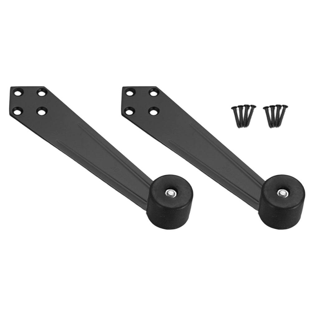 Rubber Bumper Black Silver 90-degree Doorstop Heavy-duty Rubber Thick Rubber Pad Stainless Steel Construction For Hotel Lobby