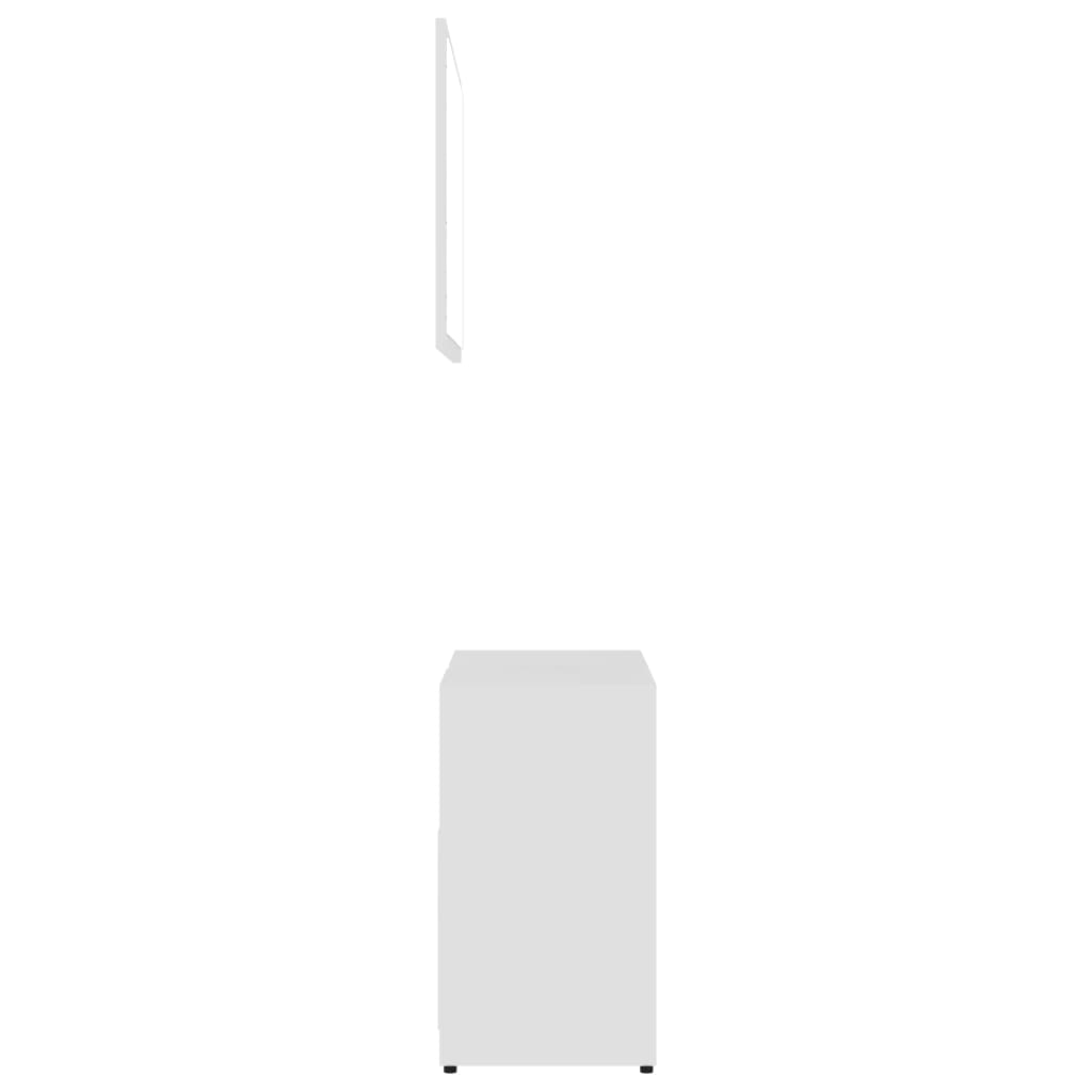 3 Piece Bathroom Furniture Set White Particleboard