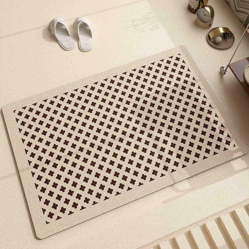 Tappetino per Pavimenti Francese, Asciugatura Rapida, Resistente allo Sporco e Facile da Pulire, Tappetino per Pavimenti del Bagno, Tappetino Antiscivolo e Resistente all'Usura per Pavimenti del Bagno