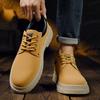 Large Size Autumn New Men's Outdoor Casual Tooling Shoes Retro Leather Lace-up Shoes Low-top Martin Boots