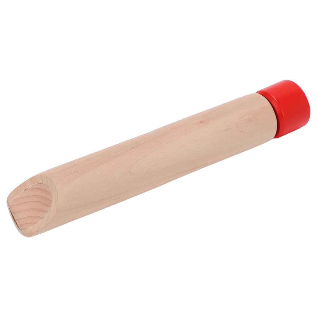Wooden Slide Whistle Push Pull Voice Change Flute Educational Instrument Toy for ChildrenRed Handle