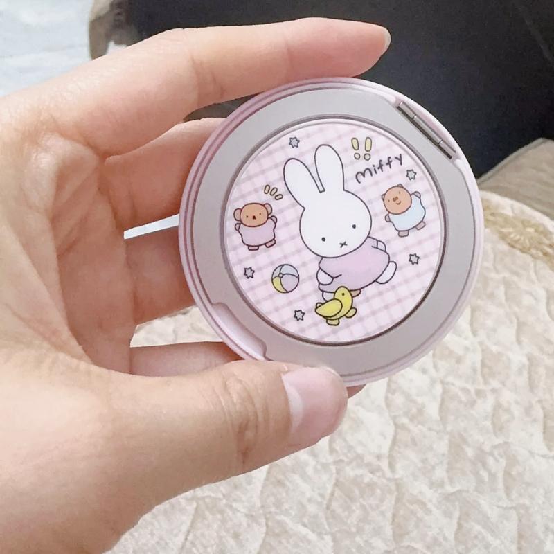 Kawaii Miffy MagSafe Magnetic Phone Holder Cute Pink Cartoon 360° Rotatable Stand for IPhone Durable with Strong Magnetic Base