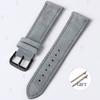 18mm 19mm 20mm 22mm Vintage Suede Cowhide Watch Strap Handmade Watch Band Gray Brown Green Quick Release Bracelet for Men Women
