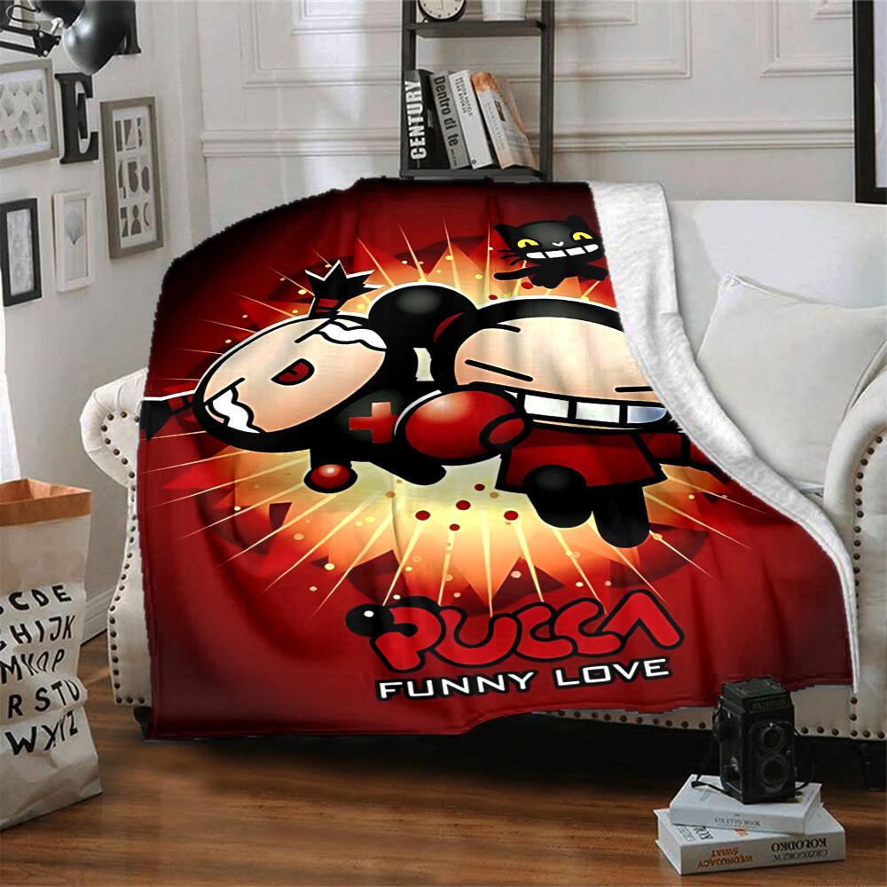 1pc Pucca Blanket Versatile for Couch, Office Bed
