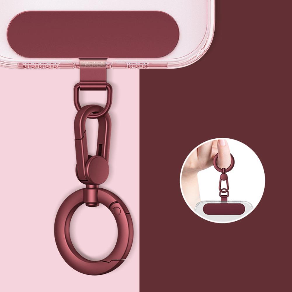 Stainless Steel Phone Lanyard Clip Patch Detachable 360° Rotatable Phone Case Hanging Rope Snap Ultra-thin Anti-lost