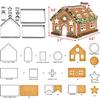 Gingerbread House Cookie Cutter Set - 3D House Cookie Cutters, Gingerbread House Kit for Holiday, Winter, Christmas & Gingerbread House Kit for Kids,