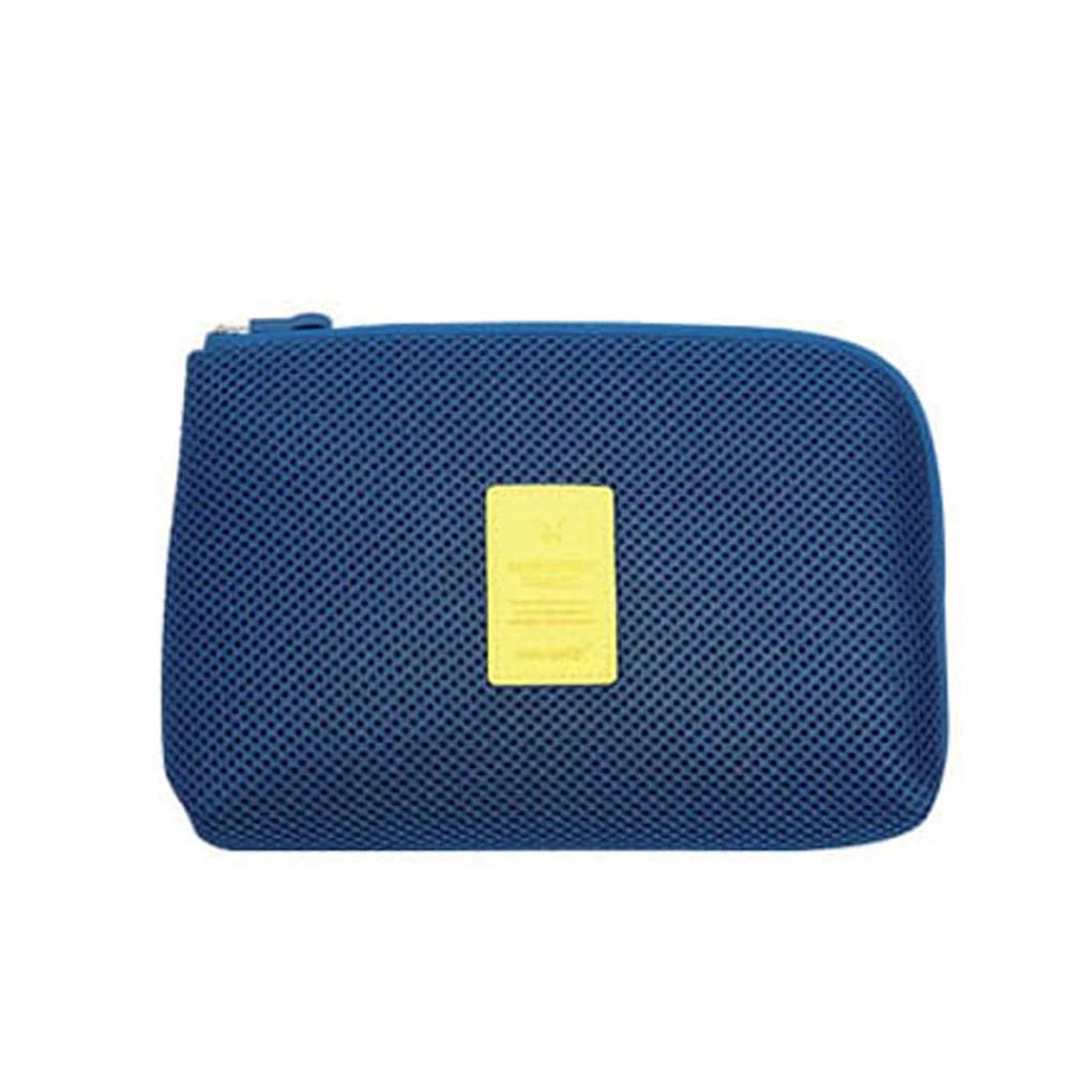 

Портативная сумка для хранения кабеля передачи данных, органайзер для наушников, чехол для наушников, органайзер для гарнитуры, ящик для хранения 11x17cm синий