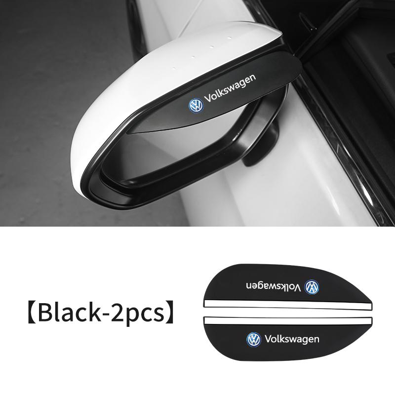 2PCS Car Rearview Mirror Rain Shield Stickers Rain Eyebrow Key For Volkswagen VW Polo Golf 6 7 8 MK7 GFDWQR5 Jetta Passat Tiguan T-ROC