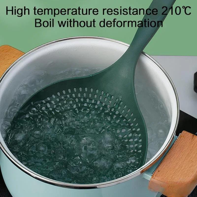 Grande Mestolo Colino Scolapasta in Plastica Resistente al Calore Cucchiaio per Pasta Pala Drenaggio Cibo per Cucinare e Cuocere al Forno Scolapasta Forato