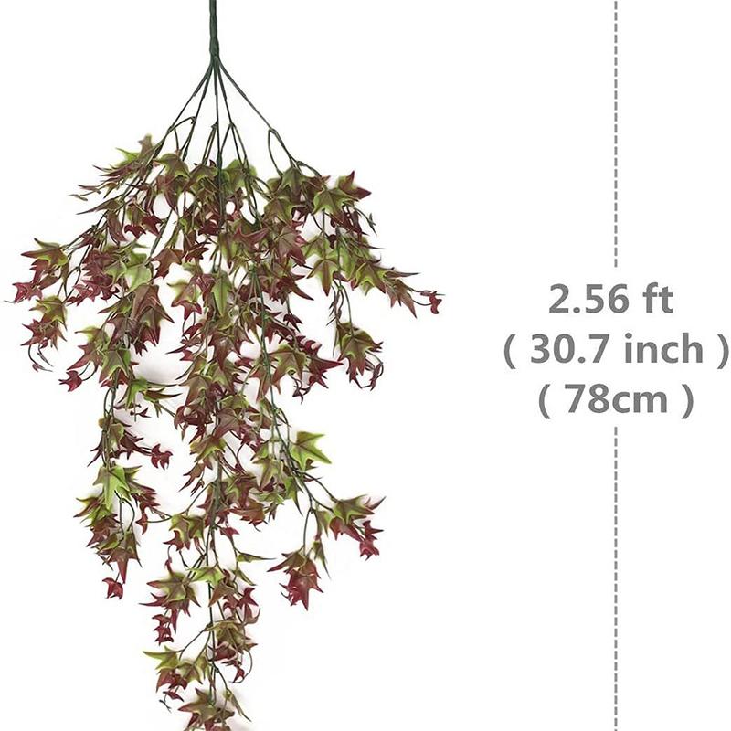 78Cm 1Bunch Autumn Green Dangling Groundnut Leaf Ivy Artificial Plants Home Festivals Party Decoration Vine Uv Protective Rattan