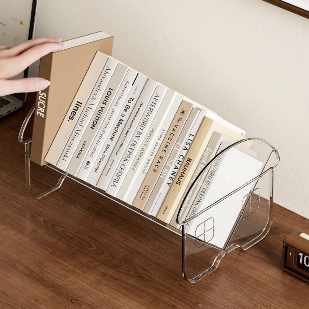 Stable Desktop Book Rack Space Saving Stationery Shelf Durable Folder Storage Rack  Student