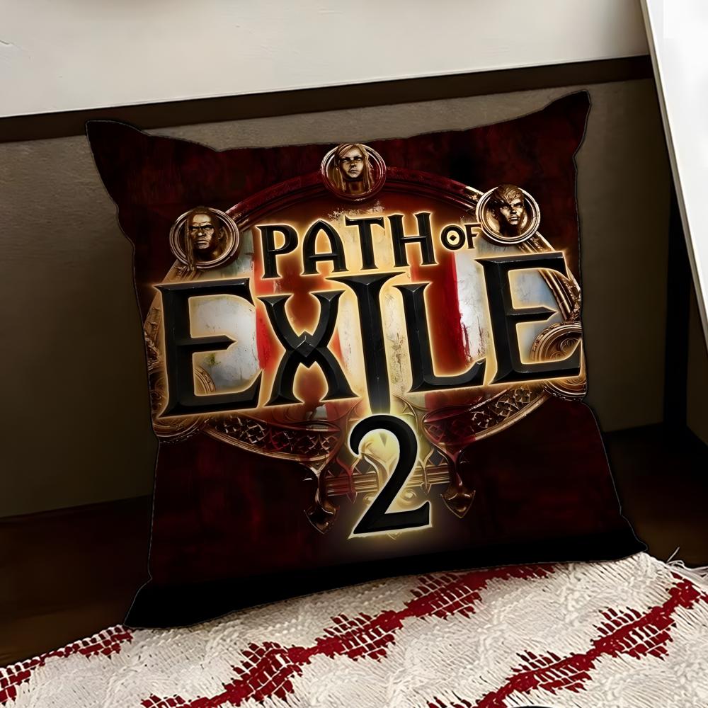GamePath of Exile Cushion Cover Reversible Soft Durable Pillow Cover Home  Car MultiScene Use for Daily Comfort
