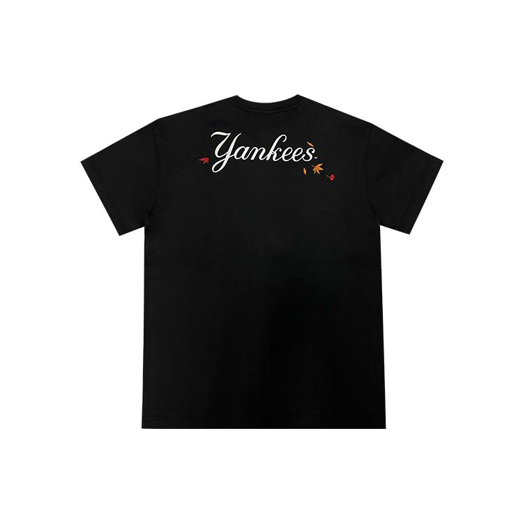 New Era SS22 MLB Series New York Yankees Knitted Short Sleeve T-Shirt Unisex Tops Black 12870555