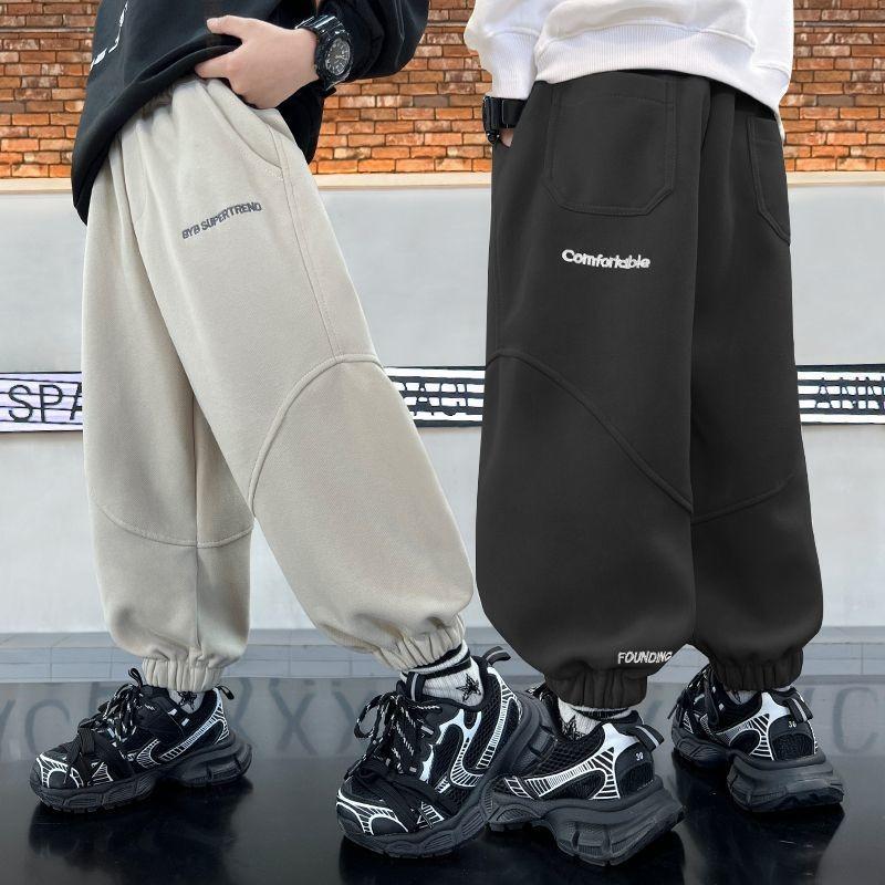 Chlapecké kalhoty Jaro a Podzim 2025 Nové Jarní Dětské Oblečení Jarní Sportovní Tepláky Velcí Chlapci Jarní Ležérní Dlouhé Kalhoty