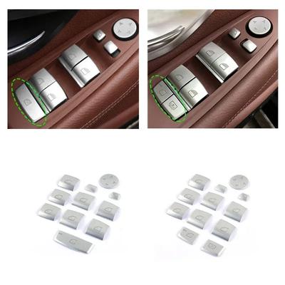Nuevas Cubiertas de Botones Elevadores de Ventanillas Cromados Interiores Pegatinas de Recorte para Interior para BMW Serie 5 F10 F18 525 528 2011+