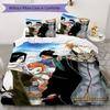 Bleach Pattern Bedding uilt Set uilt Cover Pillowcase Home Decoration Birthday Gift (1 * duvet cover + 2 * pillowcase without core)