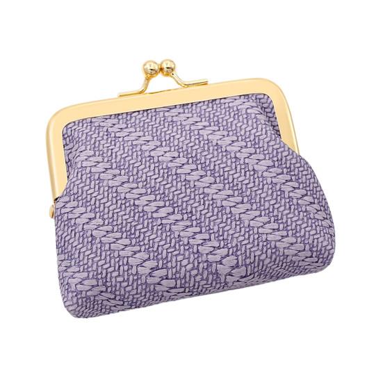 Mini Bærbar Myntpung Faux Skinn Kyss Lås Vekslepose Flerbruks Nøkler