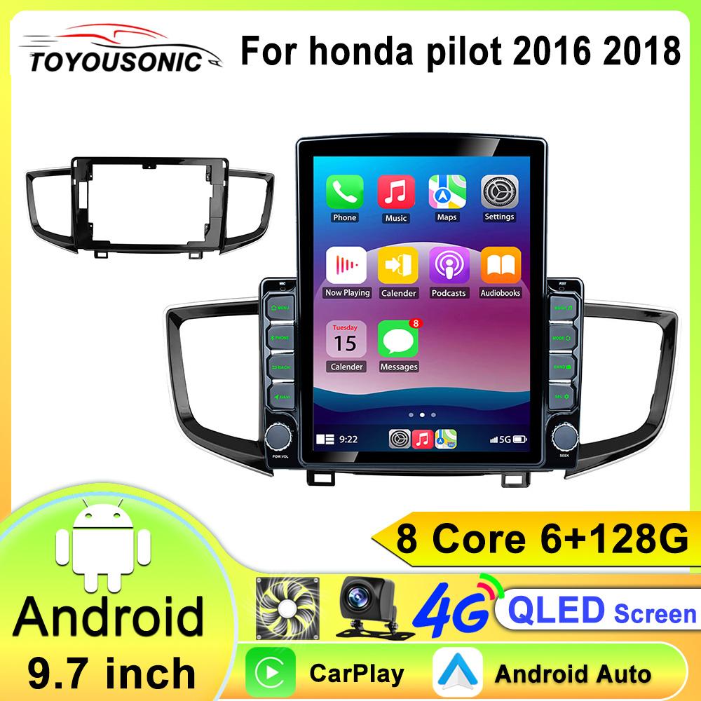 Autoradio für Honda Pilot 2016 - 2018 Navigation GPS Drahtlos Android Auto HDR Stereo Bluetooth Carplay Video BT Wifi Kein 2din