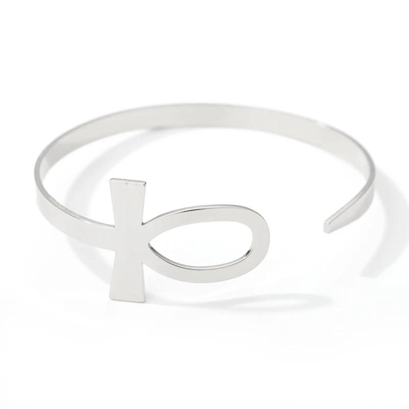 Egyptian Zircon Egyptian Queen Nefertiti Bracelets For Women Gold Color Cuff Bracelet Stainless Steel Vintage Adjustable Bangle