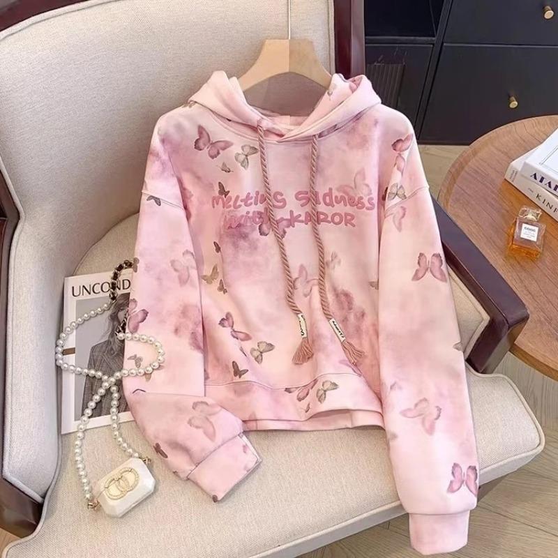 Sweatshirt for Women Cotton Hooded Thickened Loose Half-high Neck Casual Pullover Long Sleeve Winter Sweatshirt Top