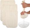 Trio of Fine Mesh Cotton Bags for Nut Milk, Cheese, and Cold Brew