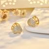 Temperament Design Heart-shaped Earrings Electroplated Golden Zircon Star Ear Buckle Ear Bone Clip