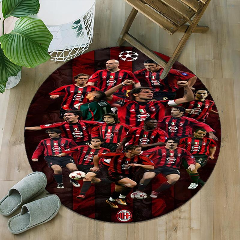 1pc A-AC Milan Carpet, Round Rug, Comfortable, Suitable for Entryways, Living Rooms, Office, And Bedrooms, Christmas Decoration