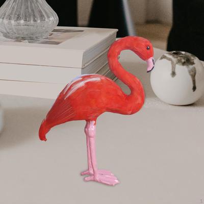 Flamingo Statue Yard Art Craft Creative Realistic Animal Figurine Bird Sculpture for Courtyard