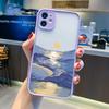 Watercolor Painting Phone Case for IPhone 17 16 15 13 12 11 14 Pro Max X XS XR Max Aquarelle Ocean Waves Shockproof Covers