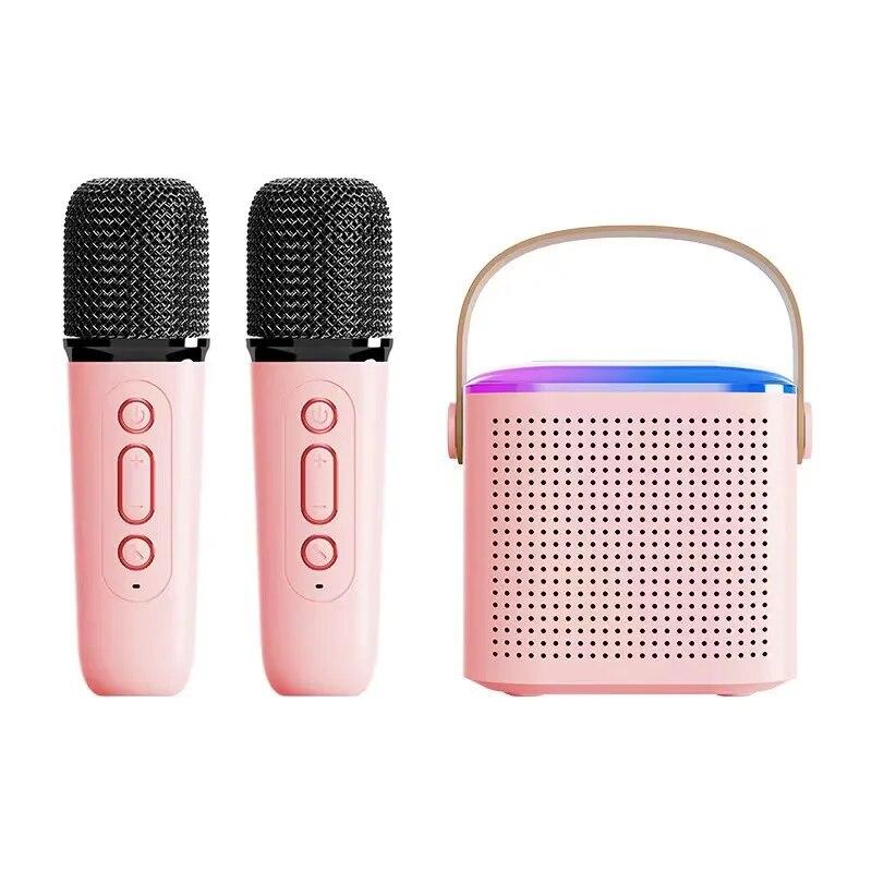 1-2 Wireless Microphone Karaoke Machine Portable Bluetooth 5.3 PA Speaker System MP3 Player Karaoke Machine For Kids Adults Home