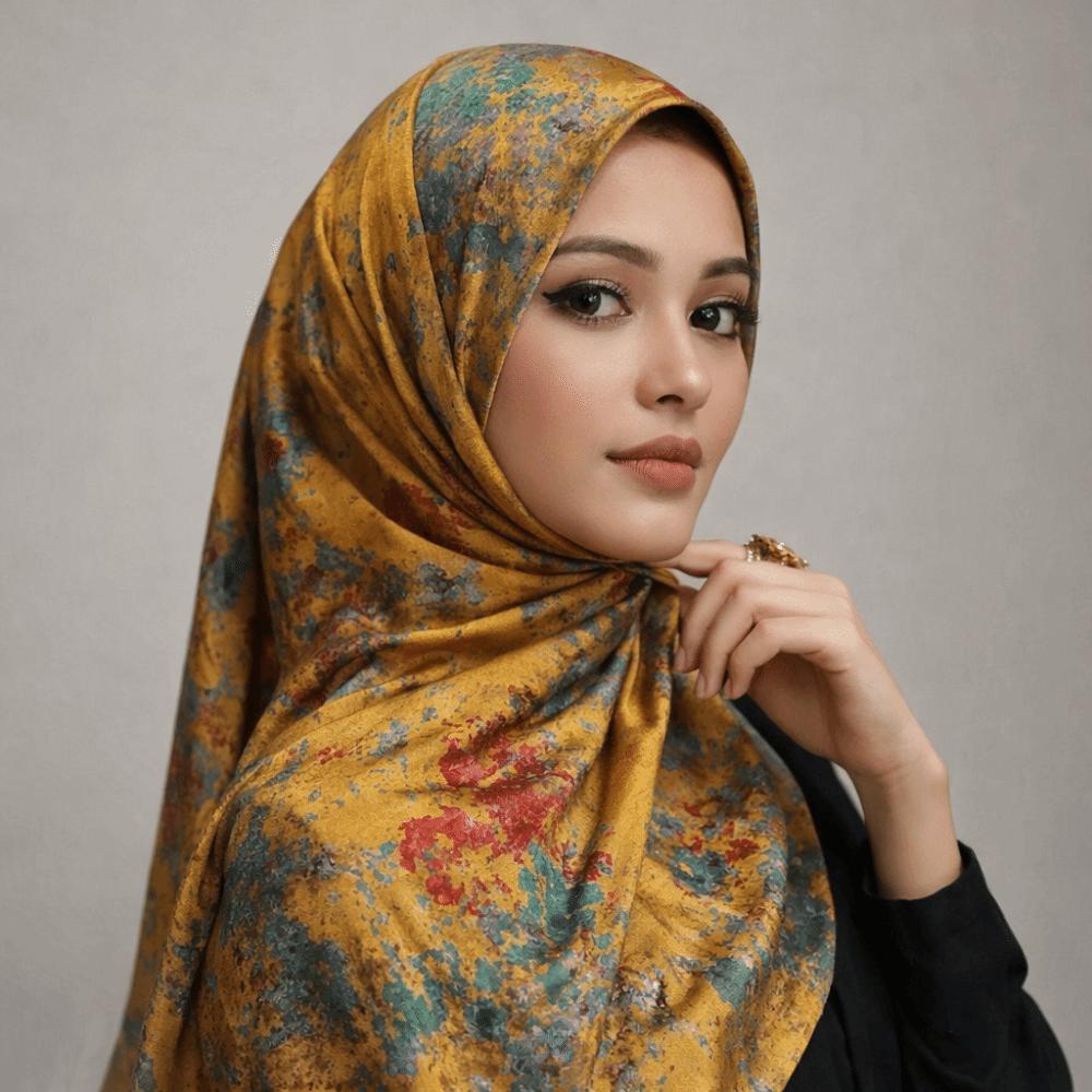 Breathable Print Bandana Ombre Headscarf Fashion Long Scarf  Women's Accessory