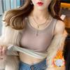 WTEMPO Winter Women Thermal Vest with Chest Pads Slim Fit Elastic Sleeveless Bottoming Tank Top
