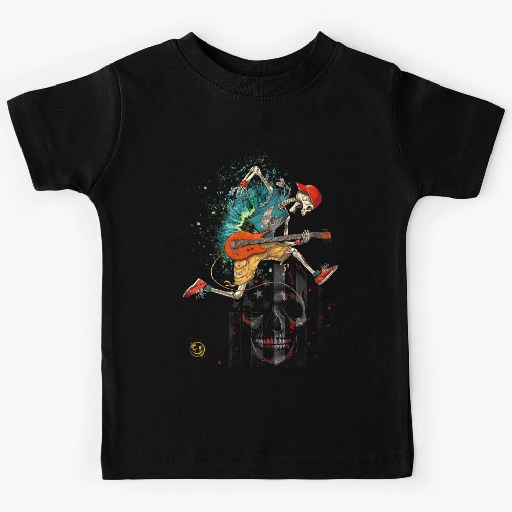 Skeleton Playing The Guitar Kids T-Shirt 170